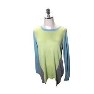 Cullen Light Sweater Women's Size Medium Yellow Multicolor Silk Blend